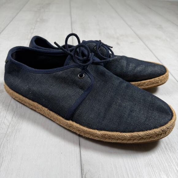 Burberry Other - BURBERRY Mens Euro 43/ US 10 Navy Blue Denim Espadrille Laced Shoes Travel